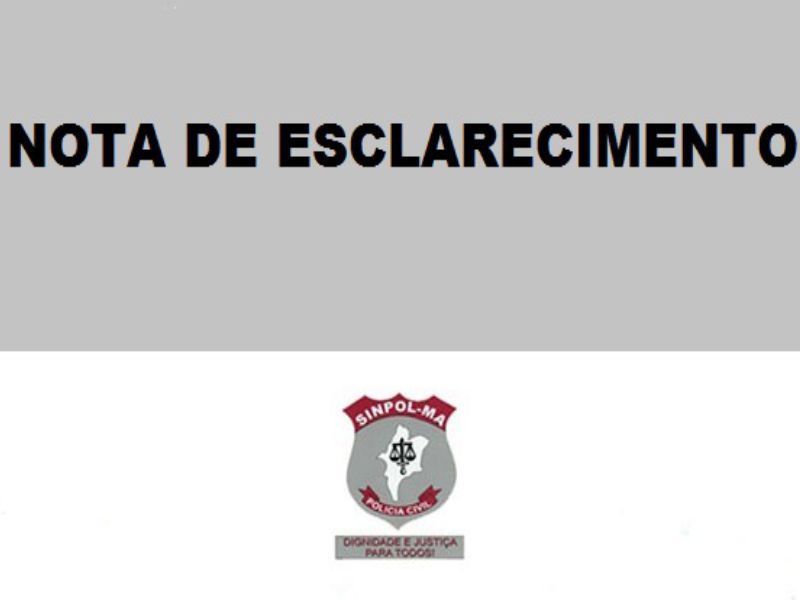 Foto Divulgação: Sinpol/MA